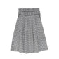 VALENTINA BLACK/WHITE HOUNDSTOOTH PLEATED TRIM SKIRT