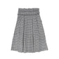 VALENTINA BLACK/WHITE HOUNDSTOOTH PLEATED TRIM SKIRT