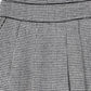 VALENTINA BLACK/WHITE HOUNDSTOOTH PLEATED TRIM SKIRT