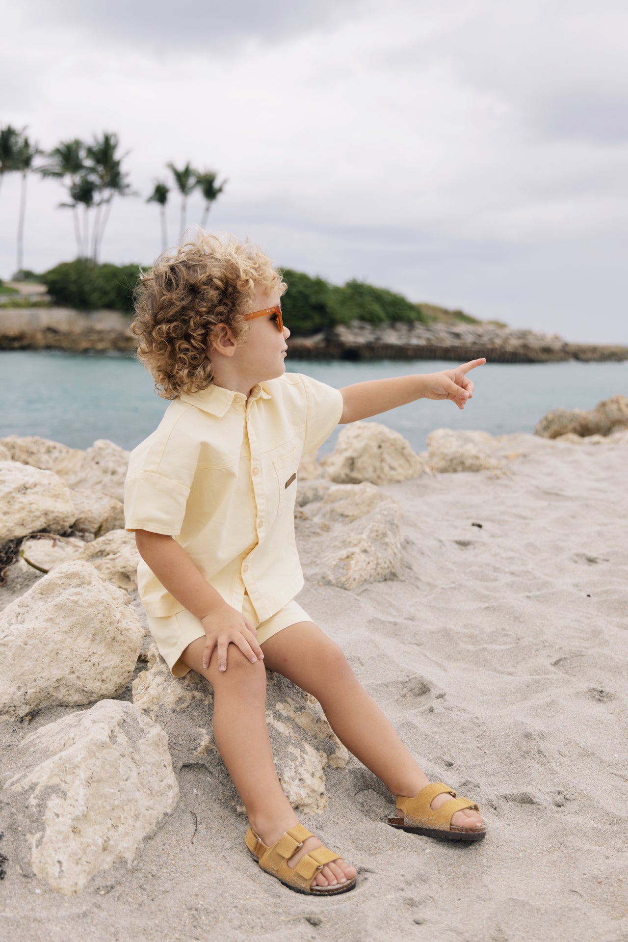 KIN & KIN YELLOW DENIM SHORTS