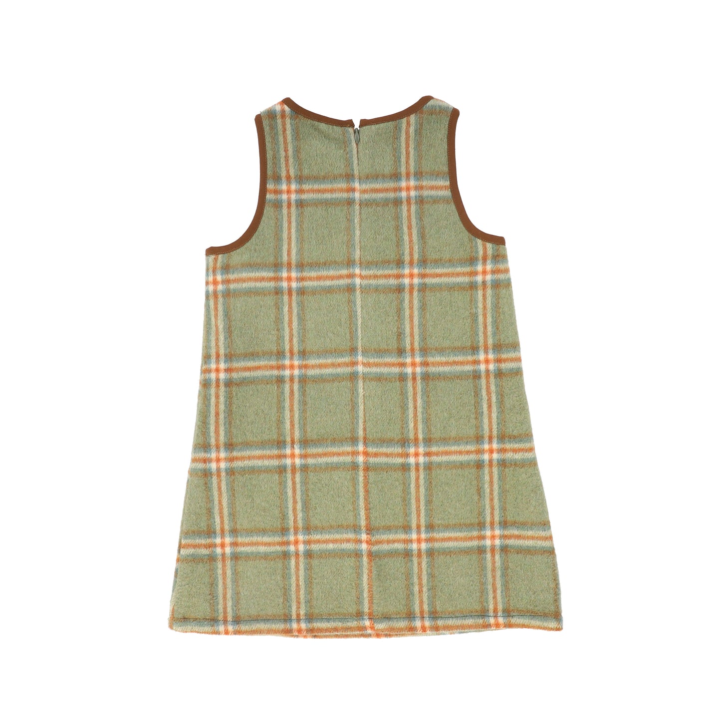 BACE COLLECTION GREEN PLAID TRIM JUMPER