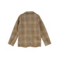 LE BOURDON CAMEL PLAID PRINT BLAZER
