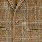 LE BOURDON CAMEL PLAID PRINT BLAZER