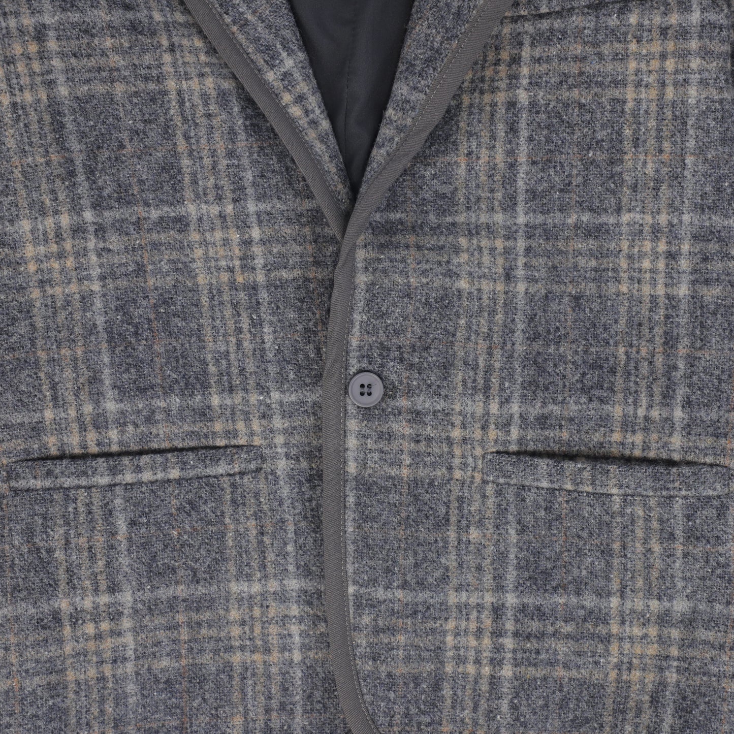 LE BOURDON GREY PLAID PRINT BLAZER