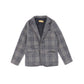 LE BOURDON GREY PLAID PRINT BLAZER