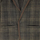 LE BOURDON OLIVE PLAID PRINT BLAZER