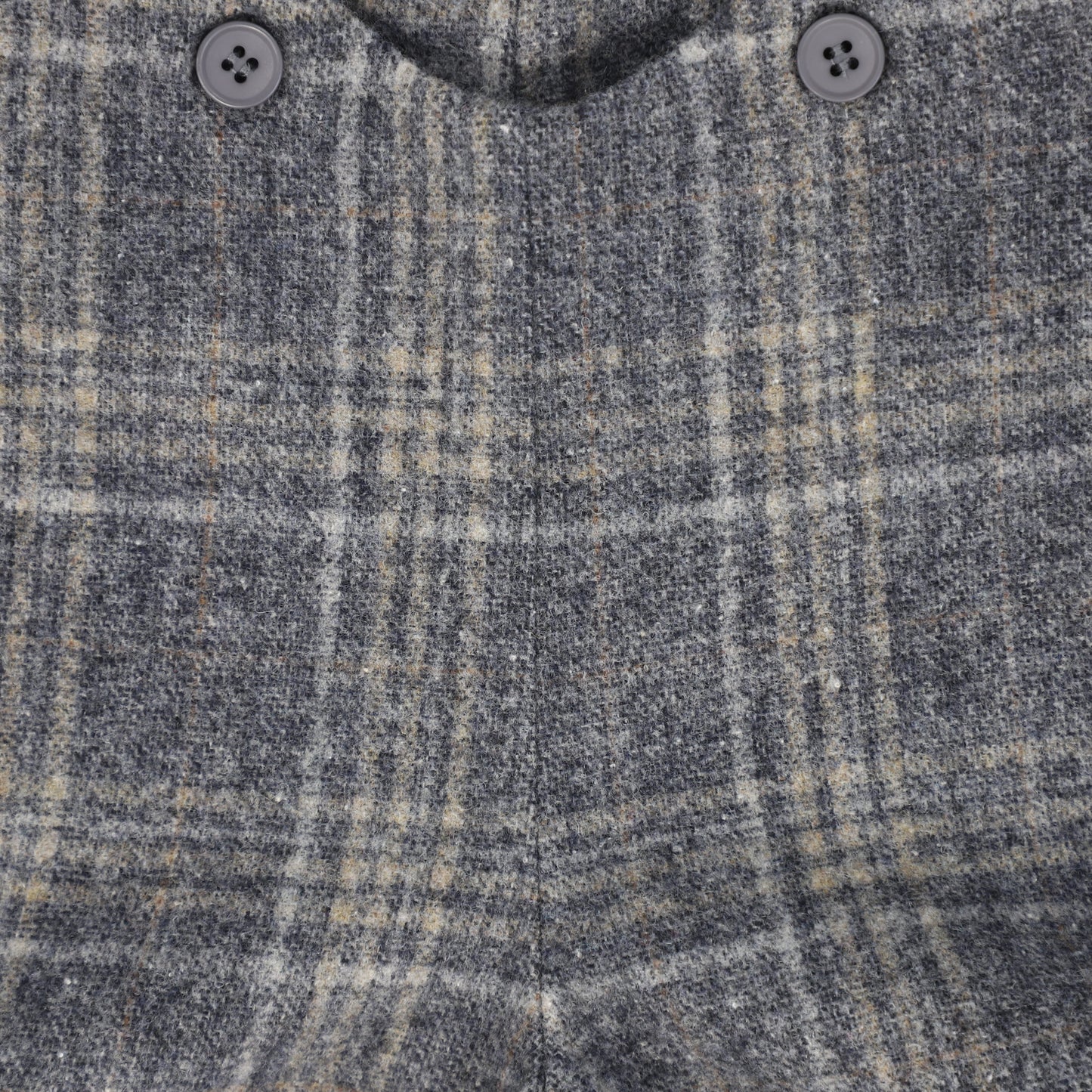 LE BOURDON GREY PLAID PRINT OVERALL