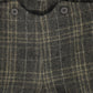 LE BOURDON OLIVE PLAID PRINT OVERALL