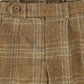 LE BOURDON CAMEL PLAID PRINT PANT