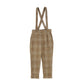 LE BOURDON CAMEL PLAID PRINT PANT