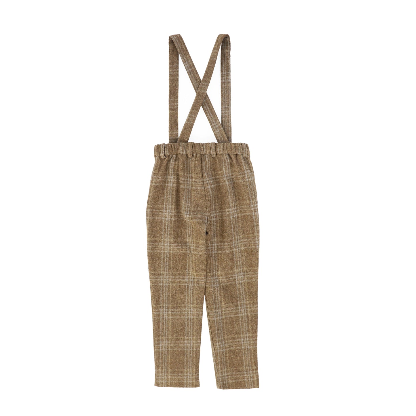 LE BOURDON CAMEL PLAID PRINT PANT