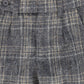 LE BOURDON GREY PLAID PRINT PANT