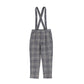 LE BOURDON GREY PLAID PRINT PANT