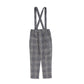 LE BOURDON GREY PLAID PRINT PANT