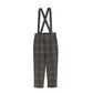 LE BOURDON OLIVE PLAID PRINT PANT