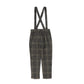 LE BOURDON OLIVE PLAID PRINT PANT