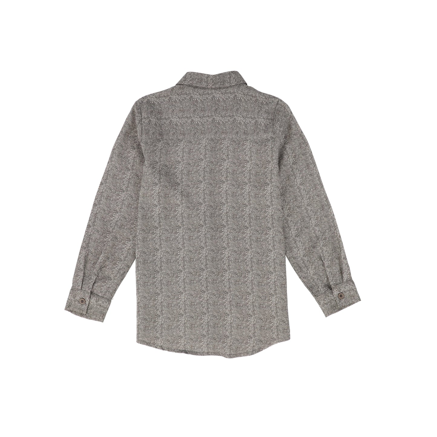 LE BOURDON BROWN PRINTED COLLAR BLOUSE