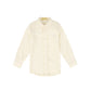 LE BOURDON IVORY PRINTED COLLAR BLOUSE