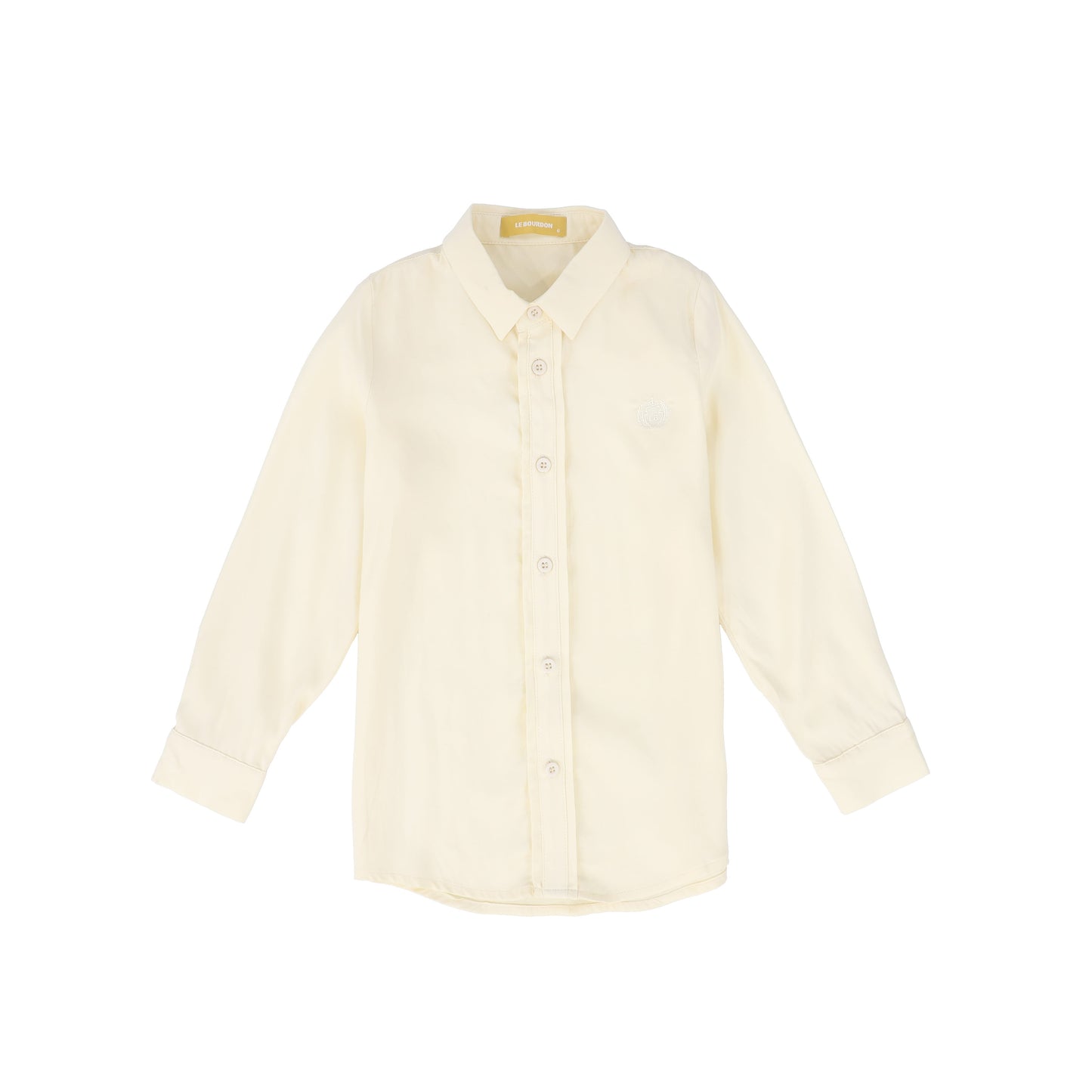 LE BOURDON IVORY PRINTED COLLAR BLOUSE