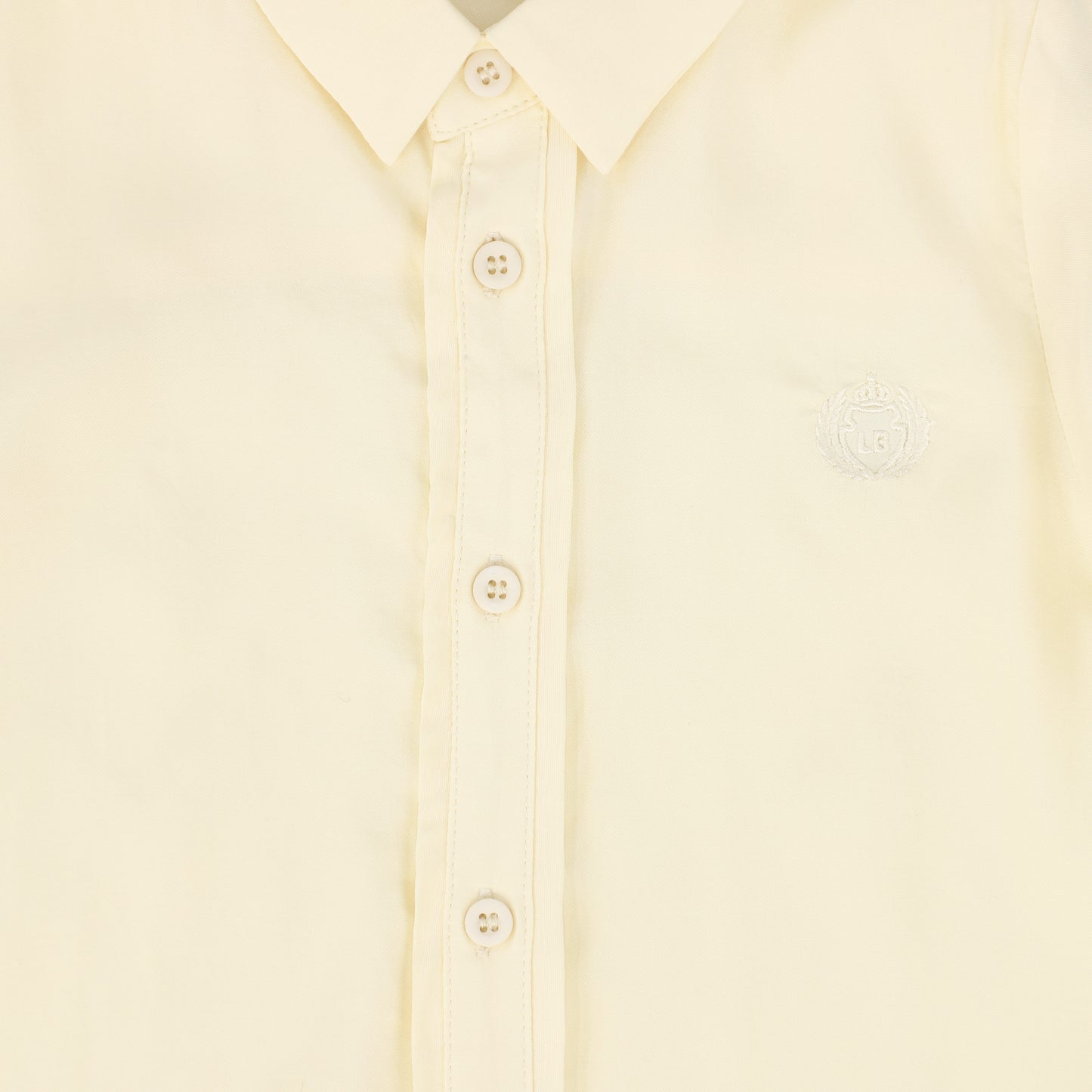 LE BOURDON IVORY PRINTED COLLAR BLOUSE