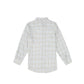 LE BOURDON WHITE/BLUE PRINTED COLLAR BLOUSE