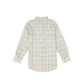 LE BOURDON WHITE/BROWN PRINTED COLLAR BLOUSE