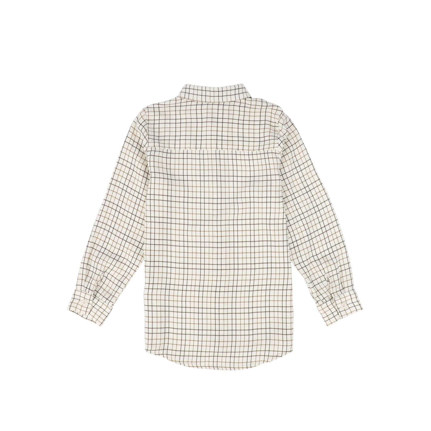 LE BOURDON WHITE/BROWN PRINTED COLLAR BLOUSE