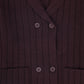 BAMBOO BURGUNDY WIDE RIBBED KNIT DOUBLE BREASTED CARDIGAN