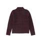BAMBOO BURGUNDY WIDE RIBBED KNIT DOUBLE BREASTED CARDIGAN
