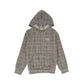 LE BOURDON BROWN PLAID PRINT SWEATSHIRT