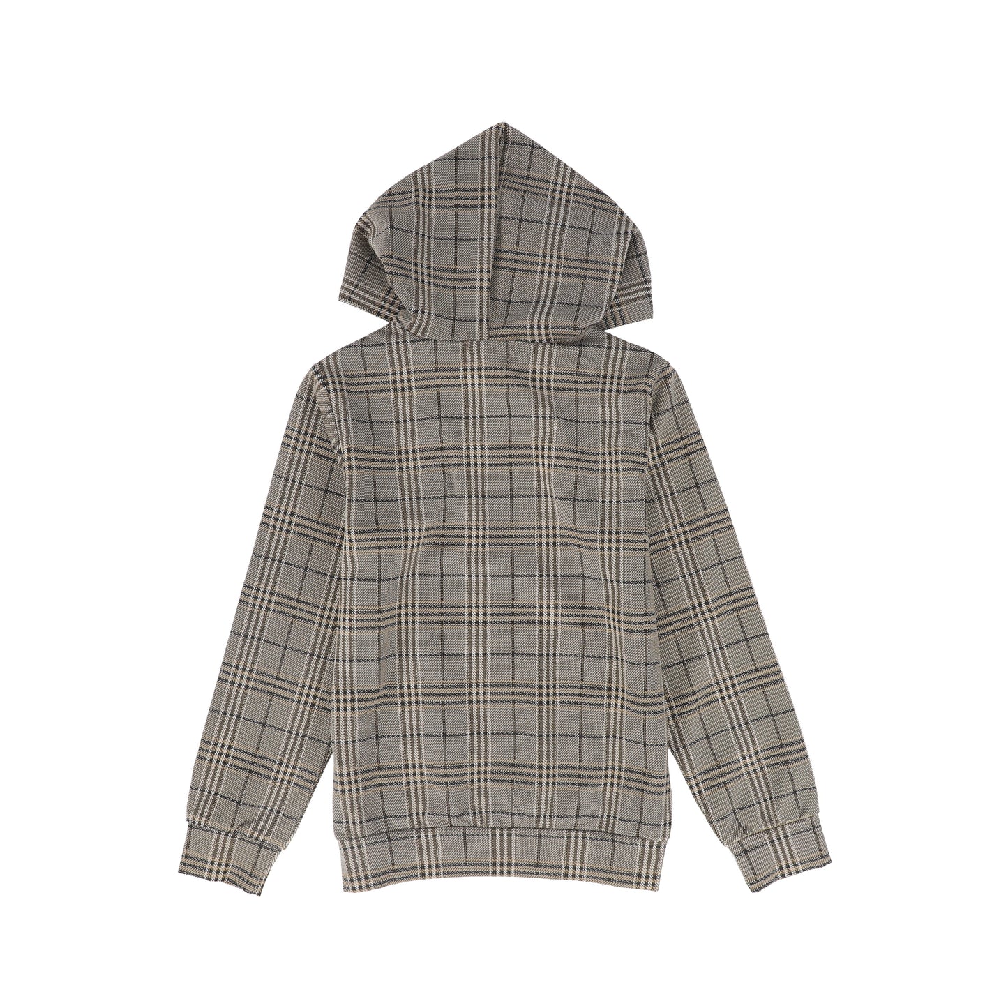 LE BOURDON BROWN PLAID PRINT SWEATSHIRT