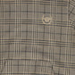 LE BOURDON BROWN PLAID PRINT SWEATSHIRT