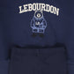 LE BOURDON NAVY TEDDY EMBROIDERED SWEATSHIRT SET