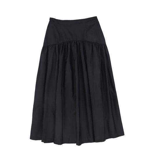 VALENTINA BLACK TAFFETA POCKET SKIRT