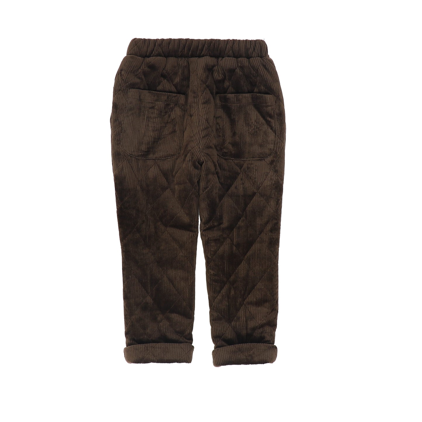 LE BOURDON BROWN QUILTED CORDUROY VEST SET