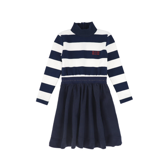 BACE COLLECTION NAVY STRIPE SWEATSHIRT DRESS