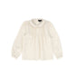 BAMBOO BEIGE PLEAT PETER PAN COLLAR BLOUSE