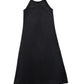 BACE COLLECTION BLACK/IVORY PUFF SLEEVE VELVET TRIM MAXI DRESS