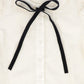 BACE COLLECTION BLACK/IVORY PUFF SLEEVE VELVET TRIM MAXI DRESS