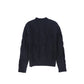 LE BOURDON NAVY CABLE KNIT CHUNKY SWEATER