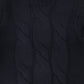 LE BOURDON NAVY CABLE KNIT CHUNKY SWEATER