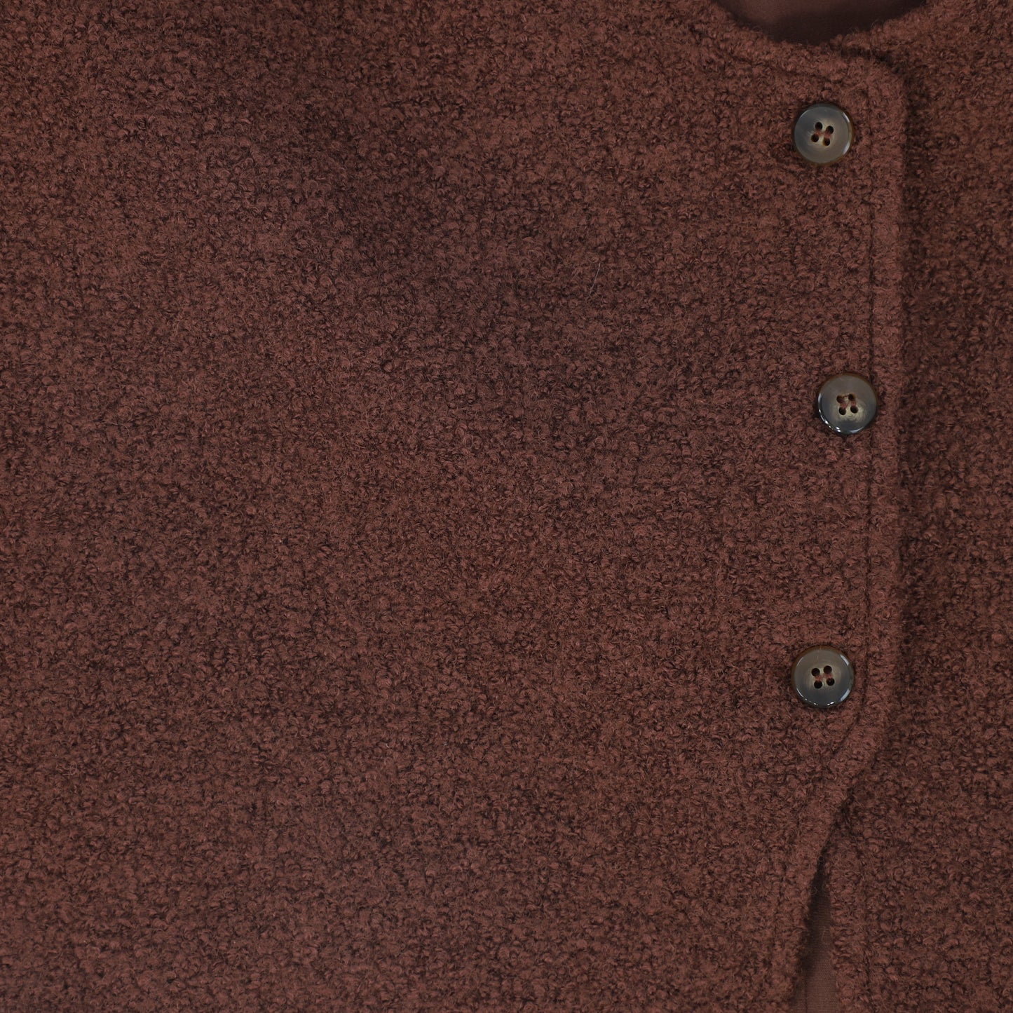 BACE COLLECTION BURGUNDY BOUCLE WOOL VEST