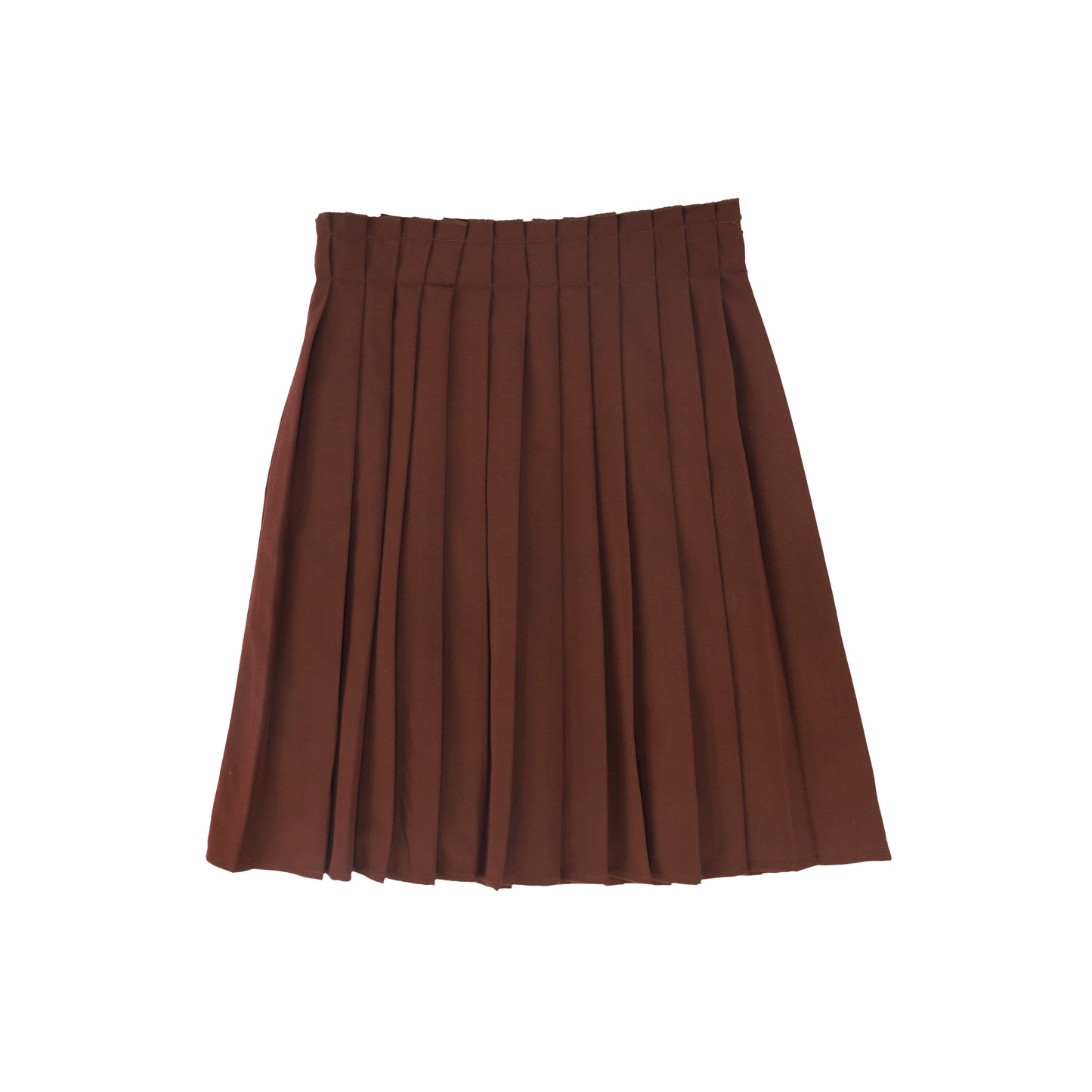 BACE COLLECTION BURGUNDY GATHERED WAIST PLEAT SKIRT