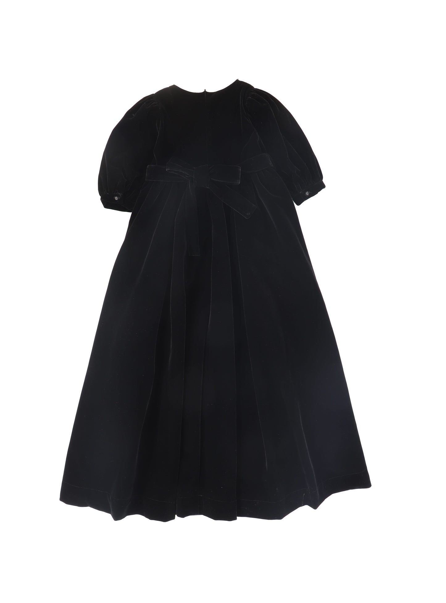 FRANCESCA GUILIANO BLACK VELVET EMBROIDERED COLLAR GOWN