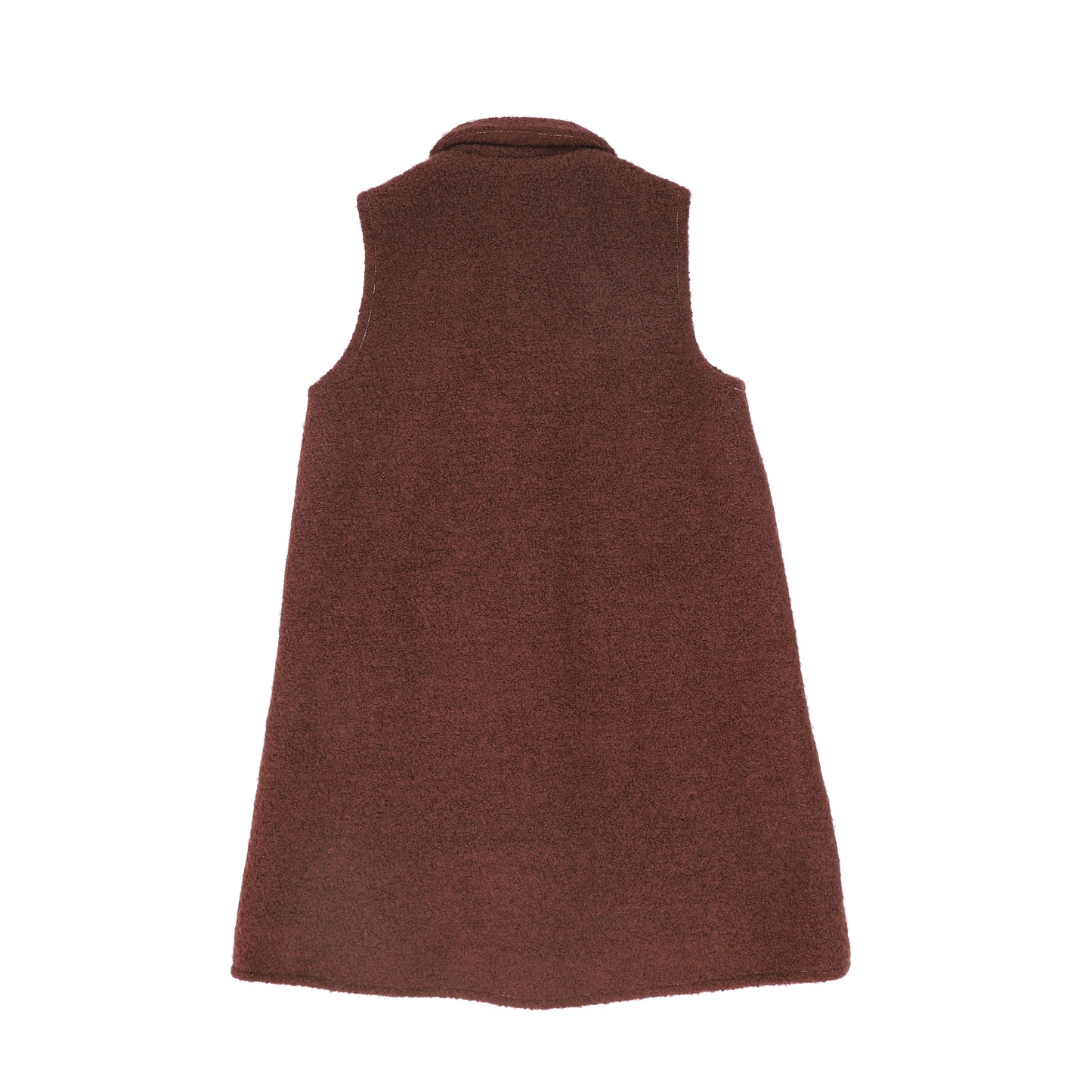 BACE COLLECTION BURGUNDY BOUCLE WOOL BUTTON DOWN DRESS