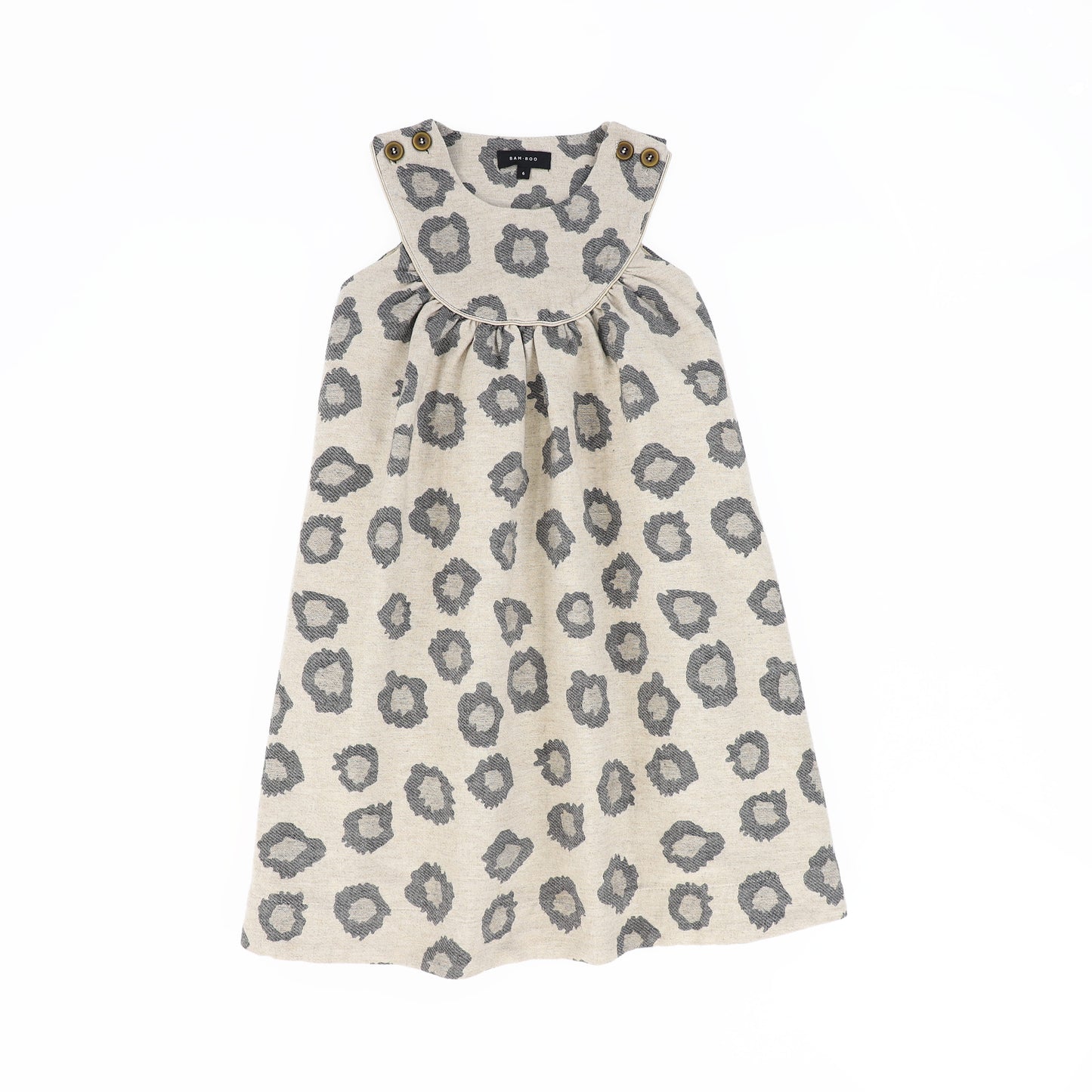 BAMBOO BEIGE LEOPARD PIPED JUMPER