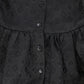 BAMBOO BLACK TEXTURED BROCADE WAISTED JUMPER