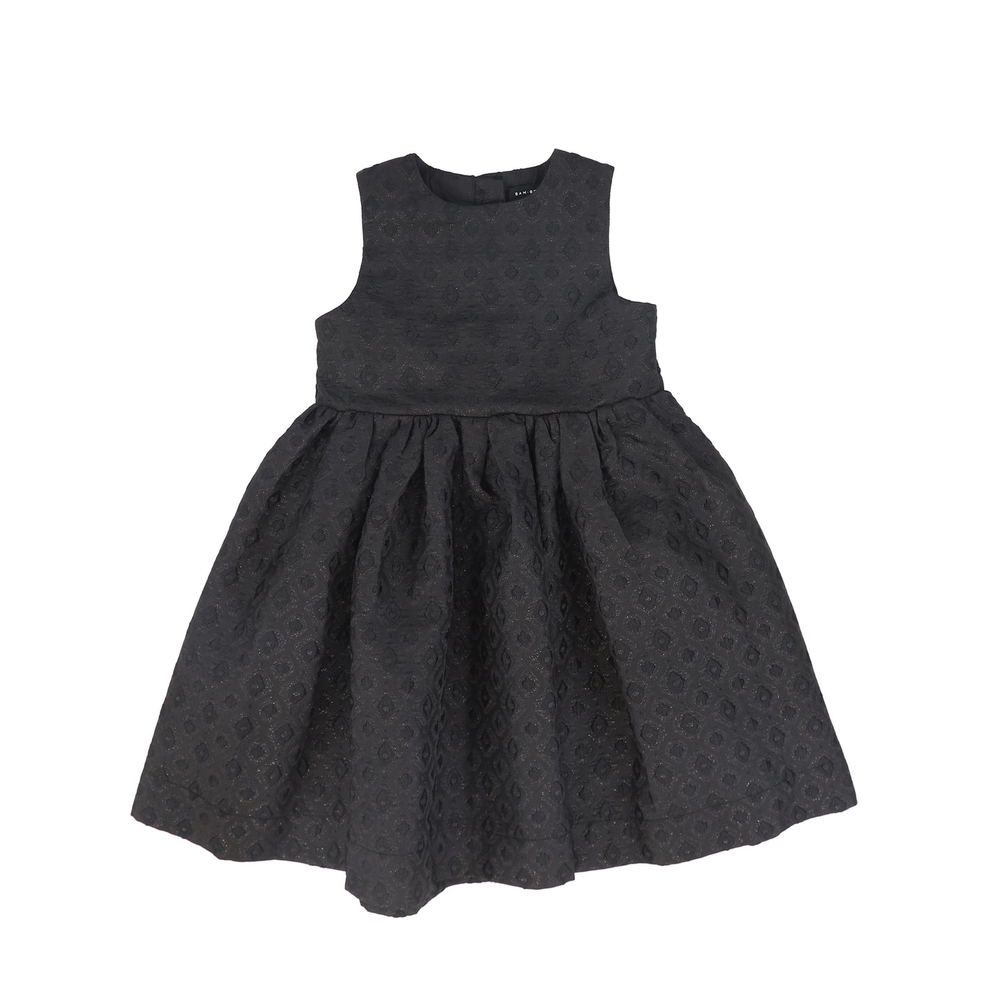 BAMBOO BLACK TEXTURED BROCADE WAISTED JUMPER