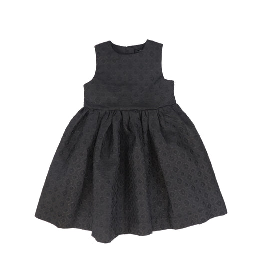 BAMBOO BLACK TEXTURED BROCADE WAISTED JUMPER