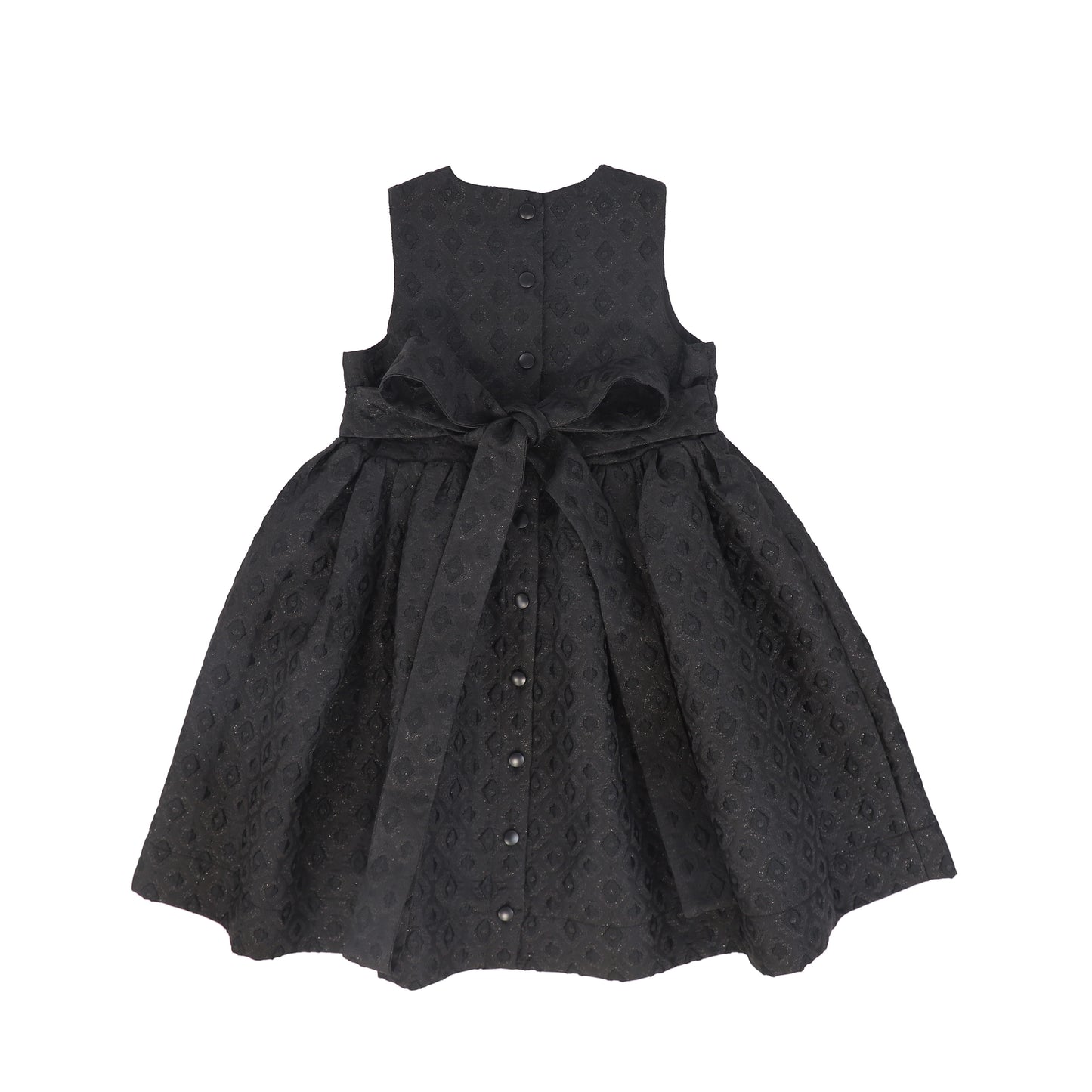 BAMBOO BLACK TEXTURED BROCADE WAISTED JUMPER